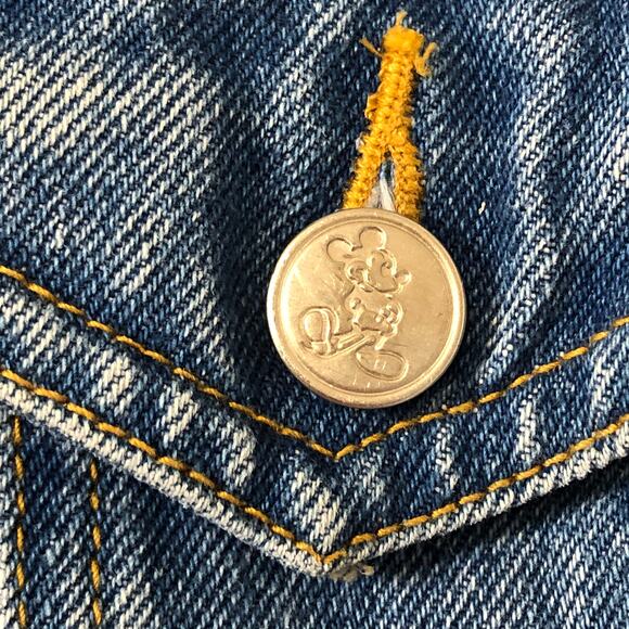 Vintage Disney Store Embroidered Denim Jacket Kids XS Y2K Mickey Minnie Goofy - Picture 11 of 12